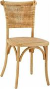HomeMarkt Liberty Ξύλινη με Πλέξη Rattan Φυσικό 49x54x89cm HM8752.01