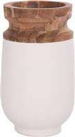 HomeMarkt Linter Διακοσμητικό Βάζο Τσιμεντένιο Λευκό HM4662.02S