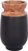 HomeMarkt Linter Διακοσμητικό Βάζο Τσιμεντένιο Μαύρο HM4662.01S