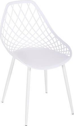 HomeMarkt Lio Καρέκλα Τραπεζαρίας από Πολυπροπυλένιο Λευκή HM9524.11