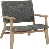 HomeMarkt Lounge Πολυθρόνα Εξωτερικού Χώρου Ξύλινη Γκρι 63.5x60x69cm HM6241.02