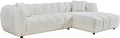 HomeMarkt Lykke Γωνιακός Καναπές με Δεξιά Γωνία Εκρού 280x89x70cm HM3326.02R