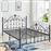 HomeMarkt Maden Μεταλλικό Διπλό Μαύρο 150x200cm HM576.01