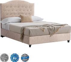 HomeMarkt Malena Κρεβάτι Ημίδιπλο Επενδυμένο με Ύφασμα Μπεζ 120x200cm HM647.22