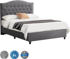 HomeMarkt Malena Κρεβάτι Ημίδιπλο Επενδυμένο με Ύφασμα Γκρι 120x200cm HM647.10