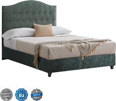 HomeMarkt Malena Κρεβάτι Ημίδιπλο Επενδυμένο με Ύφασμα Πράσινο 120x200cm HM647.27