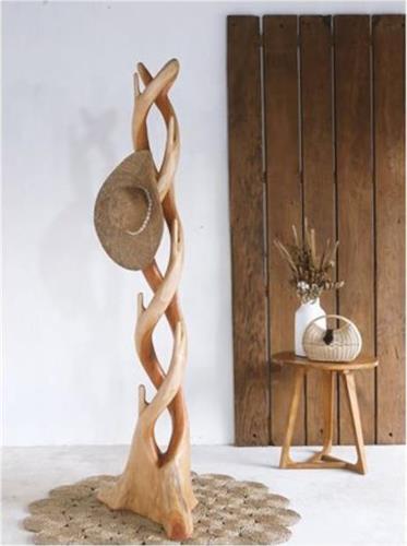 HomeMarkt Μασίφ Suar Καλόγερος Ξύλινος Καφέ 40x40x200cm HM9365