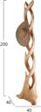 HomeMarkt Μασίφ Suar Καλόγερος Ξύλινος Καφέ 40x40x200cm HM9365