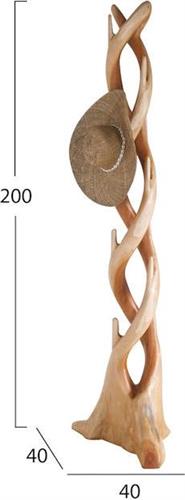 HomeMarkt Μασίφ Suar Καλόγερος Ξύλινος Καφέ 40x40x200cm HM9365
