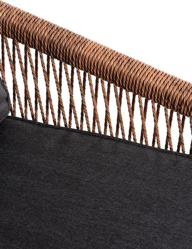 HomeMarkt Maybel Πολυθρόνα Εξωτερικού Χώρου Αλουμινίου Ανθρακί-Καφέ με Μαξιλάρι 67x74x72cm HM6283.01