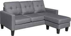 HomeMarkt Meggy Γωνιακός Καναπές με Αναστρέψιμη Γωνία Γκρι 184.5x129x86cm HM3297.01