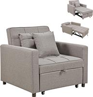 HomeMarkt Mero Πολυθρόνα Κρεβάτι Μπεζ 100x90x83cm HM3306.03