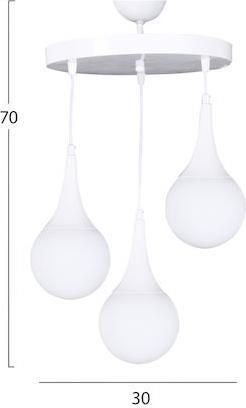 HomeMarkt Μεταλλικό Λευκό Τρίφωτο 30x75cm HM7516.03