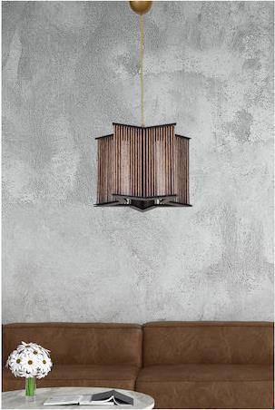 HomeMarkt Μεταλλικό με Bamboo Μαύρο-Φυσικό 30x71cm HM7485