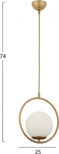 HomeMarkt Μεταλλικό Χρυσό 25x27cm HM7418.02