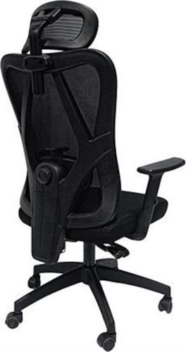 HomeMarkt Mexer Καρέκλα Γραφείου με Ανάκλιση και Ρυθμιζόμενα Μπράτσα Μαύρο HM1195.01