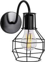 HomeMarkt Milid2 Φωτιστικό Μπάνιου με Ντουί E27 Μαύρο 14.55x26cm HM4479