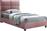 HomeMarkt Milo Κρεβάτι Ημίδιπλο Επενδυμένο με Ύφασμα Ροζ 90x200cm HM652.12