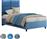 HomeMarkt Milo Κρεβάτι Μονό Επενδυμένο με Ύφασμα Μπλε με Τάβλες 90x200cm HM652.09
