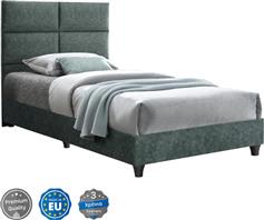 HomeMarkt Milo Κρεβάτι Μονό Επενδυμένο με Ύφασμα Πράσινο 90x200cm HM652.27