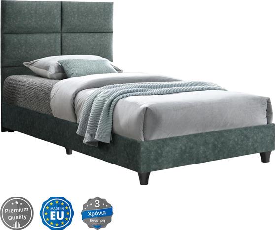 HomeMarkt Milo Κρεβάτι Μονό Επενδυμένο με Ύφασμα Πράσινο 90x200cm HM652.27