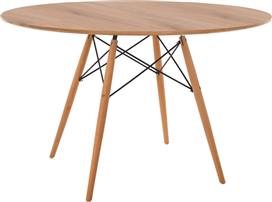 HomeMarkt Minimal Στρογγυλό Τραπέζι Κουζίνας Ξύλινο Φυσικό 120x75cm HM8454.04