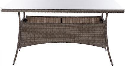 HomeMarkt Minsk HM5507.01 Μεταλλικό Rattan Γκρι 150x90x75cm