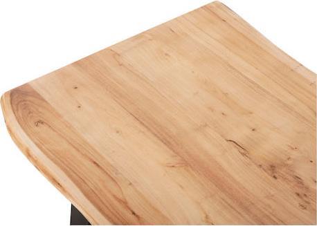 HomeMarkt Montana Ορθογώνιο Τραπεζάκι Σαλονιού από Μασίφ Ξύλο Ανοιχτό Φυσικό Μ115xΠ63xΥ45cm HM8166.21