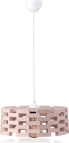 HomeMarkt Μοντέρνο Κρεμαστό Φωτιστικό Μονόφωτο Πλέγμα με Ντουί E27 σε Ροζ Χρώμα HM7650.02