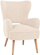 HomeMarkt Mylie Μπερζέρα Μπουκλέ Λευκό 66x76x90cm HM8394.23