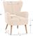 HomeMarkt Mylie Μπερζέρα Μπουκλέ Λευκό 66x76x90cm HM8394.23