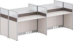 HomeMarkt Newline Γραφείο Ξύλινο Εκρού 249x123x110cm HM18288