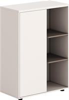 HomeMarkt Newline Ντουλάπι Δαπέδου Λευκό-Ανοιχτό Καφέ 80x40x110cm HM18283