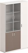 HomeMarkt Newline Βιβλιοθήκη Λευκό-Ανοιχτό Καφέ 120x40x200cm HM18280