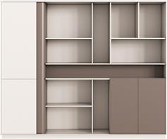 HomeMarkt Newline Βιβλιοθήκη Λευκό-Καφέ 240x40x200cm HM18279