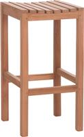HomeMarkt Nikol Σκαμπό Μπαρ με Πλάτη Ξύλινο Φυσικό 40x40x77cm HM18109