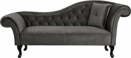HomeMarkt Niovi T.Chesterfield Velvet Δεξί Μπράστο Γκρι 189x61x84cm HM3008.10