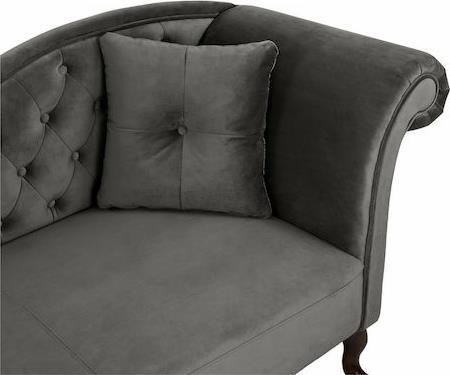 HomeMarkt Niovi T.Chesterfield Velvet Δεξί Μπράστο Γκρι 189x61x84cm HM3008.10