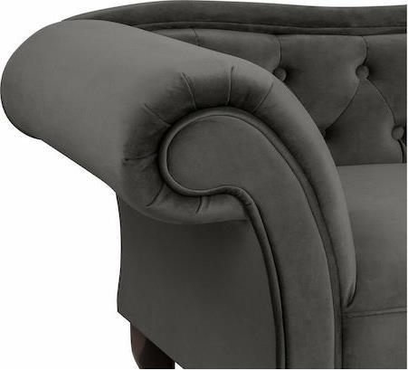 HomeMarkt Niovi T.Chesterfield Velvet Δεξί Μπράστο Γκρι 189x61x84cm HM3008.10