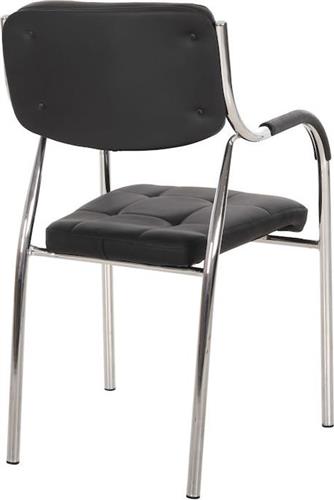 HomeMarkt Oberon Καρέκλα Επισκέπτη Μαύρο 54x52x87cm HM1018.01