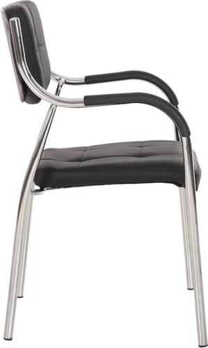 HomeMarkt Oberon Καρέκλα Επισκέπτη Μαύρο 54x52x87cm HM1018.01