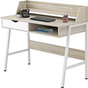HomeMarkt Olivier Γραφείο Ξύλινο Sonama-Λευκό με Μεταλλικά Πόδια 104.5x48.5x89cm HM2129.01
