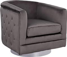 HomeMarkt Ophelia Γκρι Βελουτέ 80x80x76cm HM8494.01