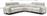 HomeMarkt Oracle Γωνιακός Καναπές Μπεζ 260x90x94cm HM3290.02
