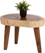 HomeMarkt Οβάλ Τραπεζάκι Σαλονιού Dompu από Μασίφ Ξύλο Μ66xΠ44xΥ46cm HM9630