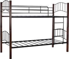 HomeMarkt Παιδικό Κρεβάτι Κουκέτα για Στρώμα 90x190cm Μαύρο HM645