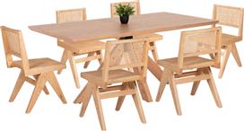 HomeMarkt Paolo Σετ Τραπεζαρίας Εξωτερικού Χώρου Φυσικό Paolo 7τμχ HM21059