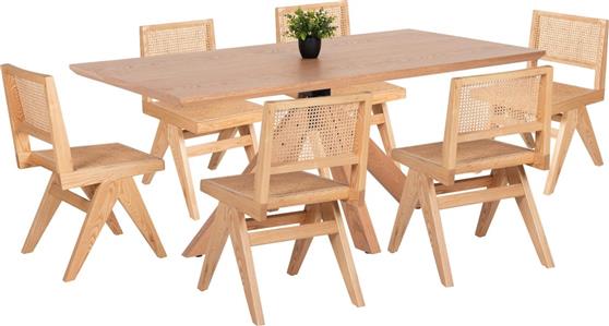 HomeMarkt Paolo Σετ Τραπεζαρίας Εξωτερικού Χώρου Φυσικό Paolo 7τμχ HM21059