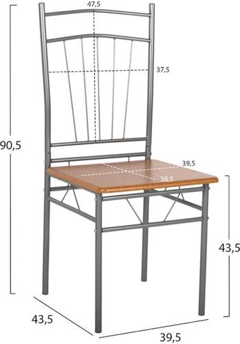 HomeMarkt Peary Τραπεζαρία Σετ 5τμχ 110x60cm HM9416.12