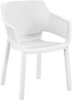 HomeMarkt Peggy Πολυθρόνα Εξωτερικού Χώρου Πολυπροπυλενίου Λευκό 60x55x79cm HM6368.01